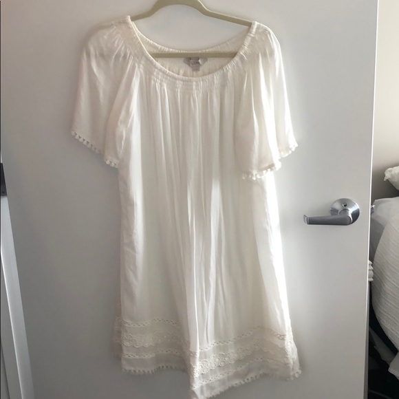 LOFT Off the shoulder dress w/ lace detail - Picture 1 of 2